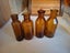 Bulk lot of Amber Vintage Medical bottles. Carousel 8