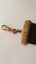 Rare NZ Colonial 9ct 'Kia Ora' shield/black leather watch fob 7.8 grams *** Carousel 4