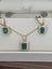 Emerald and diamond necklace and earrings Carousel 1