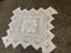 A stunning fine white filet crochet Table centre /dresser cloth Carousel 2