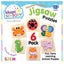 Magic Sensory Wooden Animals Jigsaw Puzzle, 6 Pack Carousel 1