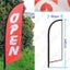 'OPEN' Flag Double Sided Feather Flag 4m Carousel 1