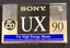 Sony UX 90 min Type II Blank Audio Cassette Tape (new/sealed - crack on back) Carousel 1