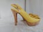 Leather Yellow Heels, Sz 7.5/38.5 Carousel 1