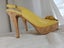 Leather Yellow Heels, Sz 7.5/38.5 Carousel 16