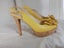 Leather Yellow Heels, Sz 7.5/38.5 Carousel 17