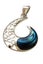 Paua Fish Hook Filagree Sterling Silver Pendant Carousel 1