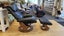 Mursa Leather Chair & Foot Stool - Black Carousel 9