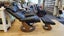 Mursa Leather Chair & Foot Stool - Black Carousel 10