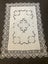A stunning very fine white linen hand embroidered Dresser cloth Carousel 1