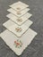 5 sweet little very fine linen vintage hand embroidered Doilies / Coasters Carousel 1