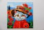 ART painting Flora & fauna Oil New original Cat with poppies 20x20cm Carousel 14