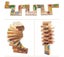 Brand New 15Pcs Wooden Animal Domino Carousel 4