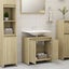 Bathroom Cabinet Sonoma Oak 60x33x58 Cm Chipboard Nbxlap Carousel 10