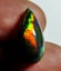$1RE 3.38CT Buy Now $1850 FLASHING HUGE PEAR RAINBOW 100% NATURAL BLACK OPAL Carousel 7
