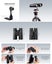 K&F Concept 10*42 HD Binoculars BAK4 (Black) Carousel 8