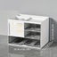 NNETM Modern White Desktop Office Desk Storage Box with Drawers - Rust Resistant Carousel 5