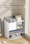 NNETM Modern White Desktop Office Desk Storage Box with Drawers - Rust Resistant Carousel 7