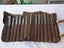 Antique Mathieson Brass and Wood Plough Plane and Various Blades Carousel 8