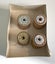 ** VINTAGE COTTON THREAD BOX ** COATS ** WITH 4 WOODEN REELS ** Carousel 3