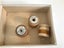 ** VINTAGE LINEN THREAD BOX ** W & J KNOX’S ** WITH 3 WOODEN REELS ** Carousel 3
