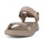 Woden Line Women's 3 Strap Sandal Silver Mink Carousel 2