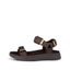 Woden Line Women's 3 Strap Sandal Chocolate Brown Carousel 1