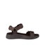 Woden Line Women's 3 Strap Sandal Chocolate Brown Carousel 7