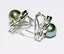 Peacock Green TAHITIAN Pearl Omega Back Heart Earring Carousel 5
