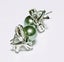 Peacock Green TAHITIAN Pearl Omega Back Heart Earring Carousel 6