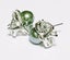 Peacock Green TAHITIAN Pearl Omega Back Heart Earring Carousel 7