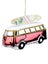 13cm Shiny Red Kombi With Rooftop Surfboard Christmas Tree Ornament Carousel 1