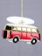 13cm Shiny Red Kombi With Rooftop Surfboard Christmas Tree Ornament Carousel 3