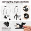 4.5-Inch Clip-On Ring Fill Light, 5-Color Video Conference Light Carousel 6