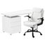 Executive Office Chair And Desk Set - White Carousel 1