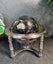 Black Onyx & Gemstone Globe with Compass & Silver-toned Stand. Carousel 2