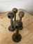Heavy solid brass rail support brackets - (1kg each) great patina. Carousel 2