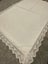 A gorgeous very thick vintage white cotton Pillowcase, covered buttons, crochet Carousel 1