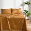 Dreamaker Linen Cotton Sheet Set Rust - Double Bed Carousel 1