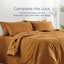 Dreamaker Linen Cotton Sheet Set Rust - Double Bed Carousel 6