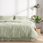 Dreamaker Linen Cotton Duvet Cover Set Sage - Queen Bed Carousel 1