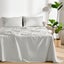 Dreamaker Linen Cotton Sheet Set Dove Grey Double Bed Carousel 1