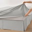 Dreamaker Linen Cotton Sheet Set Dove Grey Double Bed Carousel 10