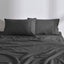 Dreamaker Linen Cotton Sheet Set Charcoal - Double Bed Carousel 8