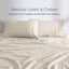 Dreamaker Linen Cotton Sheet Set Oatmeal - Queen Bed Carousel 2