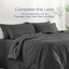 Dreamaker Linen Cotton Sheet Set Charcoal - Double Bed Carousel 6