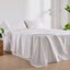 Dreamaker Linen Cotton Sheet Set White - Double Bed Carousel 9
