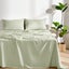 Dreamaker Linen Cotton Sheet Set Sage - Super King Bed Carousel 1