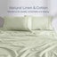 Dreamaker Linen Cotton Sheet Set Sage - Super King Bed Carousel 2