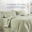 Dreamaker Linen Cotton Sheet Set Sage - Super King Bed Carousel 6
